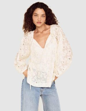 Minkpink Inez Blouse Cream