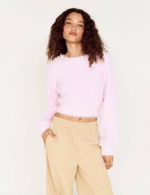 Minkpink Tahlia Fluffy Knit Lilac