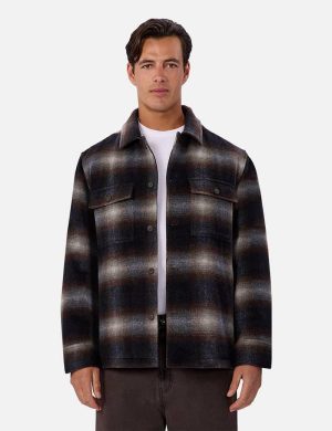 Industrie Riverton Check Jacket Blk