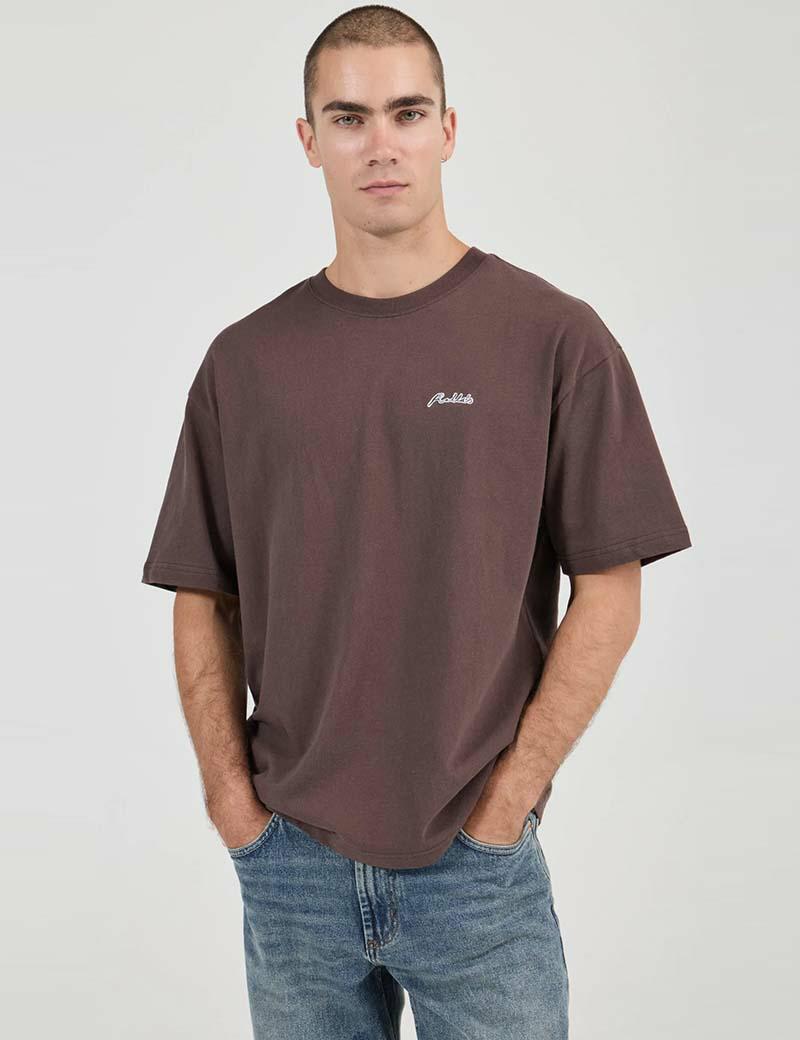 Rollas Ezy Classic Tee Brown