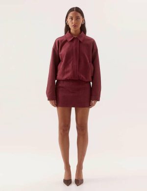 Sovere Avery Bomber Cranberry