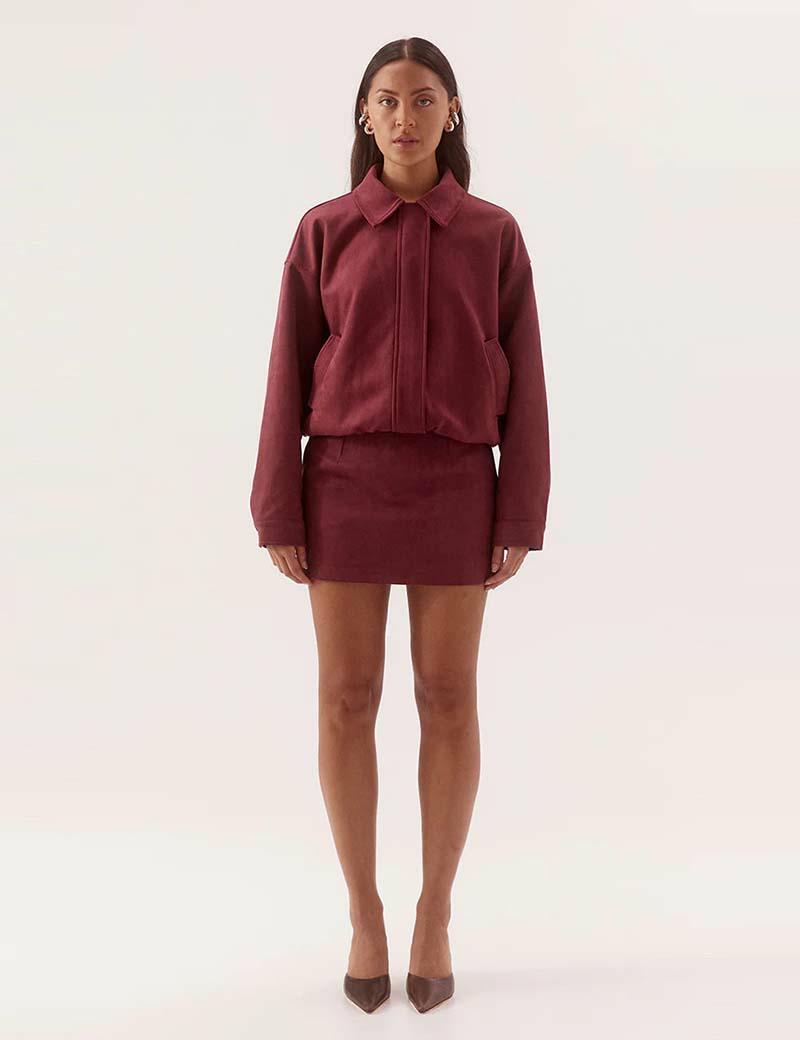 Sovere Avery Bomber Cranberry