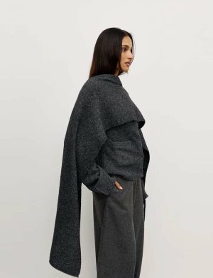 Bayse Brand Cape Scarf Dark Heather
