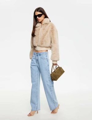 Lioness Drita Faux Fur Sand