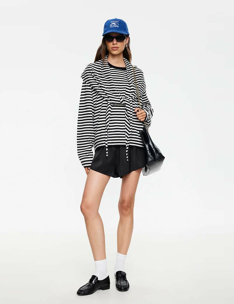 Lioness Olsen Knit Onyx Stripe