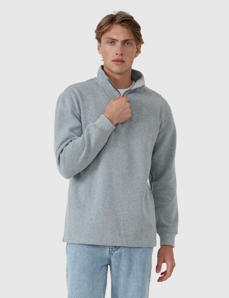 Ortc Kellock Rib Qtr Zip Grey