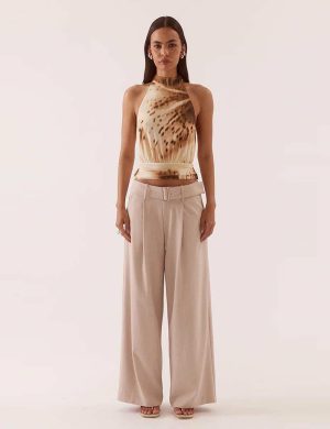 Sovere Odette Halter Top Lemon