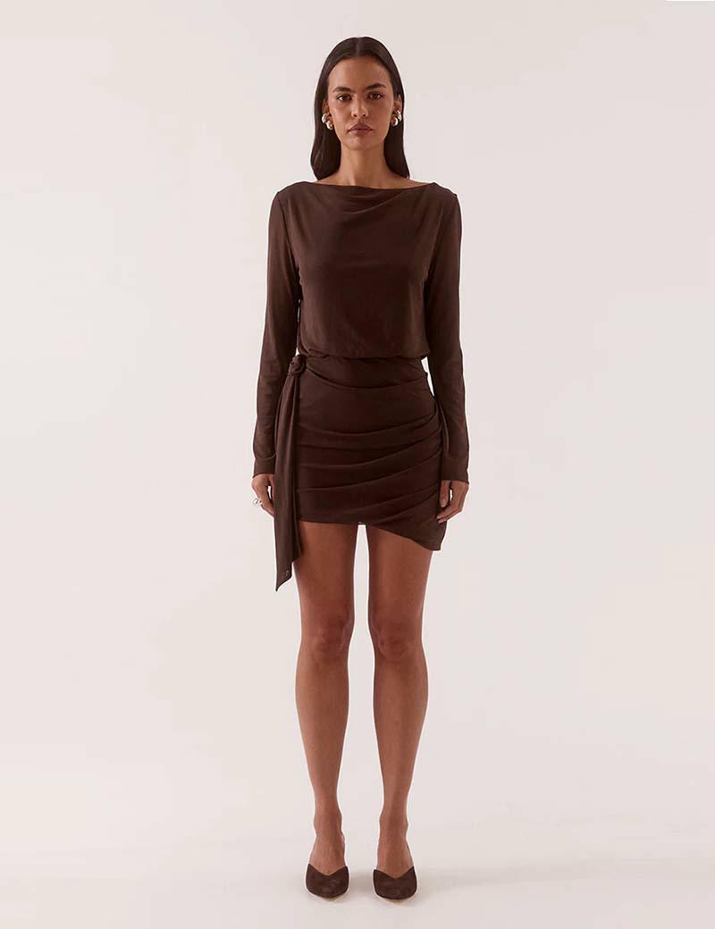Sovere Myriad Drape Mini Dress