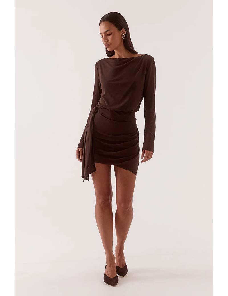 Sovere Myriad Drape Mini Dress