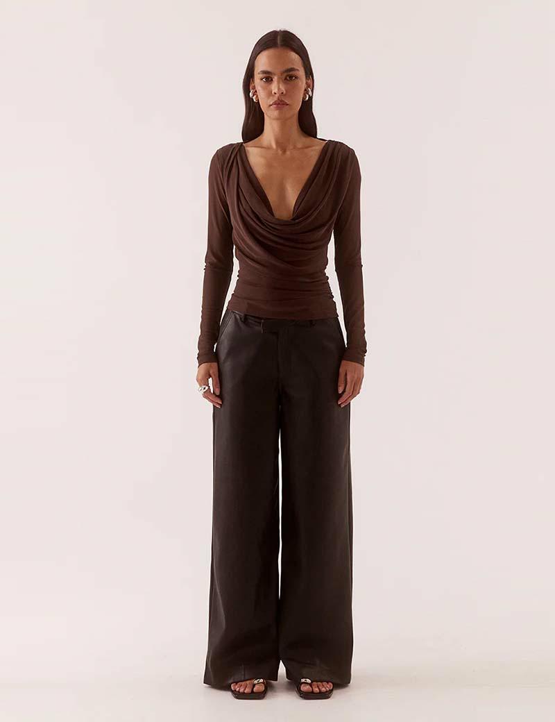 Sovere Myriad Drape Top Rum