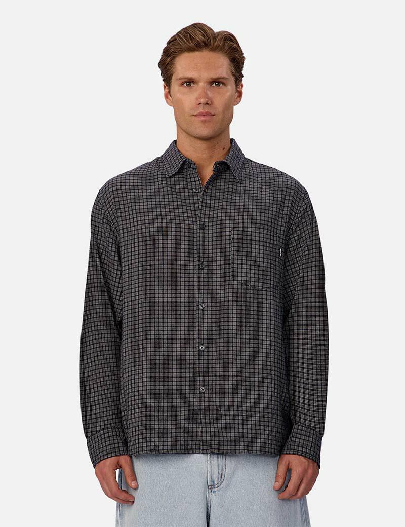 Industrie Diego Ls Shirt Dark Navy