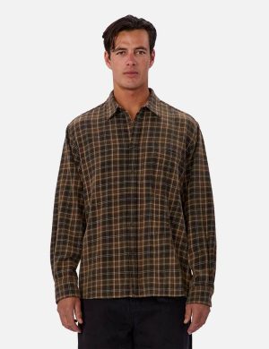 Industrie Maple Ls Shirt Charcoal