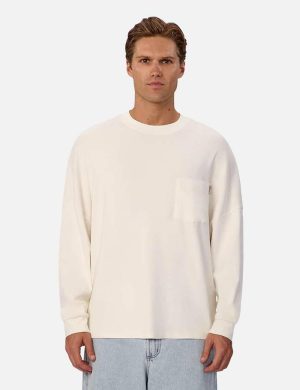 Industrie Boxy Ls Tee Ecru
