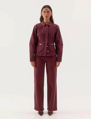 Sovere Blaine Denim Jacket Vino