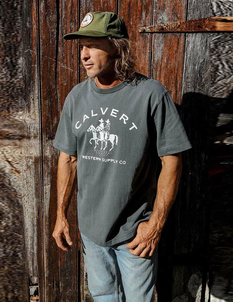 Calvert Twin Spur Tee Washed Blk
