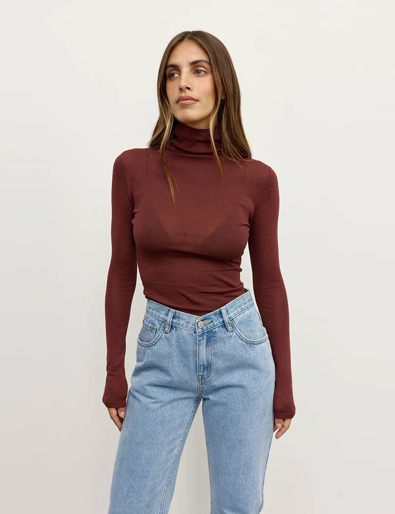 Bayse Brand Airlie Top Burgundy