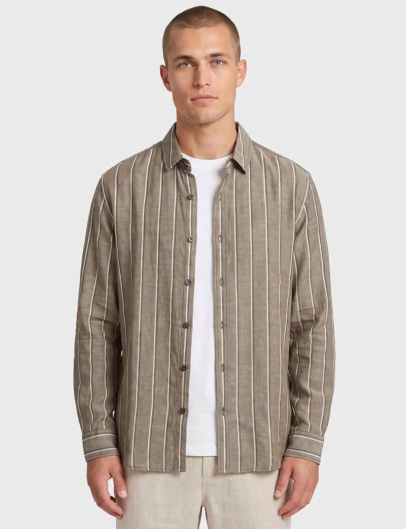Academy Allen Shirt Vetiver Green