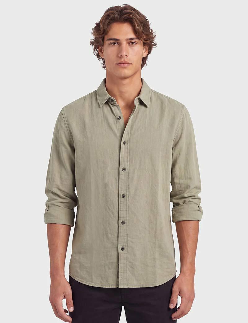 Academy Allen Shirt Washed Milita
