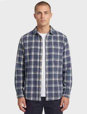 Academy Linden Check Shirt Blue