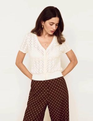 Minkpink Calla Knit Cardi Ivory