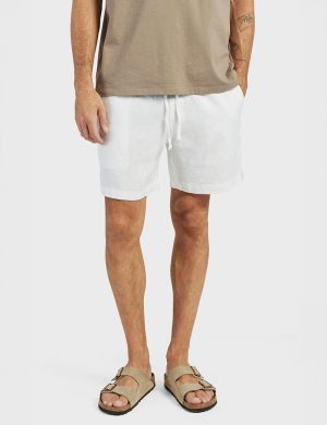 Academy Riviera Linen Short White
