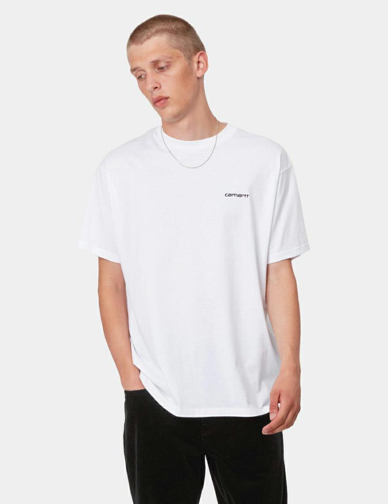 Carhartt Ss Script Emb Tee White